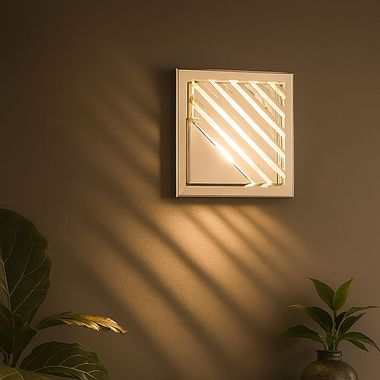 LED wall light, chrome, aluminium, L 15 cm