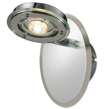 LED Wandlampe, Spot beweglich, Glas, chrom H 14,5 cm