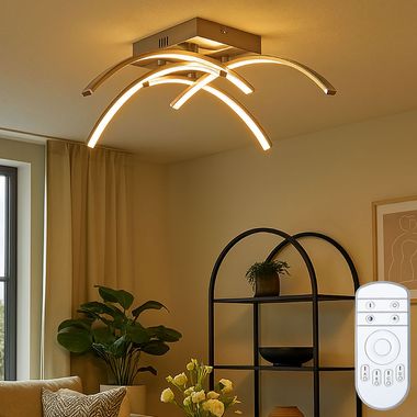 Plafoniera LED, telecomando, dimmerabile, L 48,5 cm