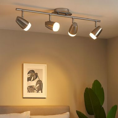 LED Spotleiste, beweglich, Chrom, klar, 4 flammig, L 58cm