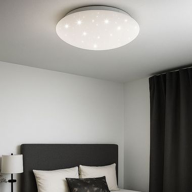 LED Deckenlampe mit Sternen-Glitzer-Effekt