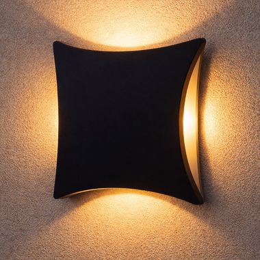 Lampada da parete a LED in alluminio pressofuso, altezza 20,5 cm
