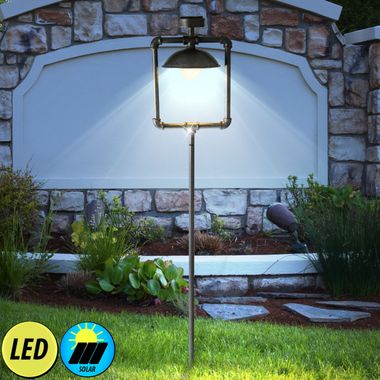 LED Solar Steckleuchte in schwarz, Höhe 158 cm, GWENDOLINE