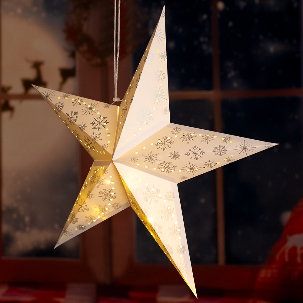 LED Weihnachtsstern, Papier , wei, 60 cm, X-MAS | ETC Shop