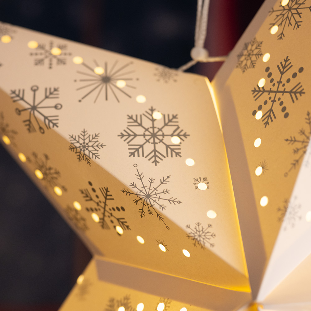 LED Weihnachtsstern, Papier , wei, 60 cm, X-MAS | ETC Shop