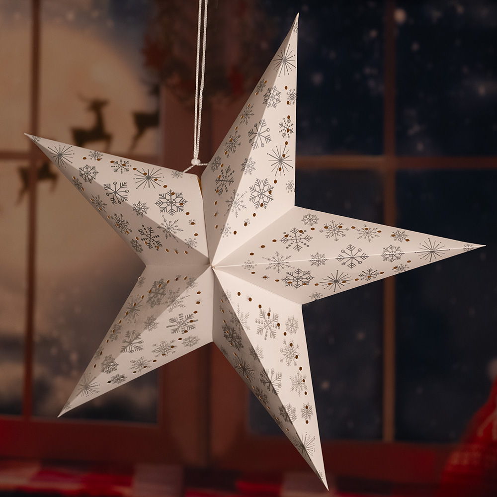 LED Weihnachtsstern, Papier , wei, 60 cm, X-MAS | ETC Shop