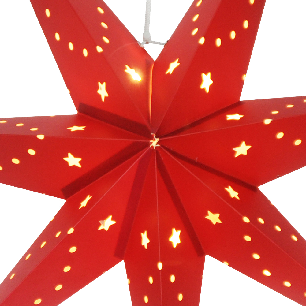 LED Weihnachtsstern, Papier rot, 70 cm REDSTAR | ETC Shop