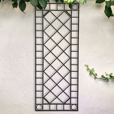 Wall decor, metal trellis, black, H 114 cm, TITAN