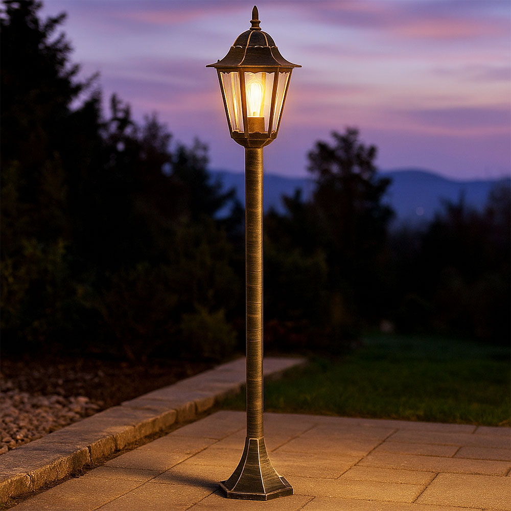Auenstehleuchte, Laterne, Alu-Druckguss bronze, H 120 cm | ETC Shop