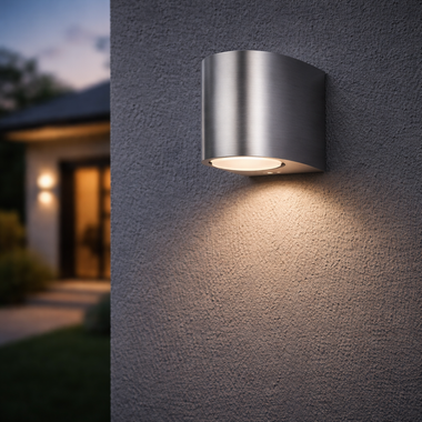 ALU Wand Down Strahler, Höhe 8 cm