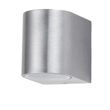 ALU wall down spotlight, height 8 cm