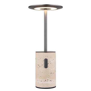 LED tafellamp, aluminium marmer, touch dimmer, H 27,6 cm