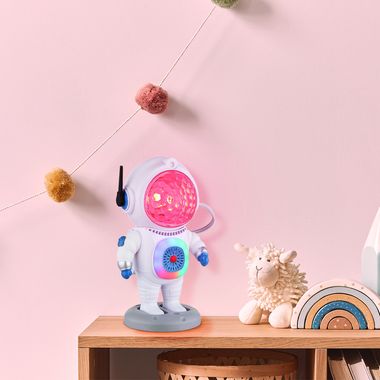RGB LED Kinder Tischleuchte, Astronaut weiß, H 22 cm