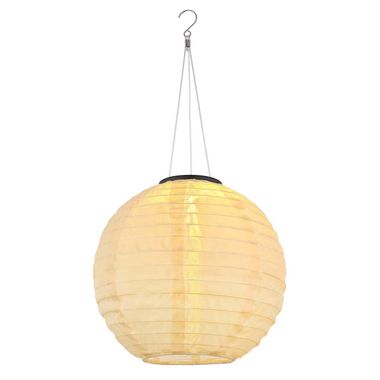 Lanterne solaire LED, lampe suspendue, couleur sable, H 55 cm