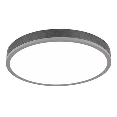 Plafoniera LED, legno, alluminio, grigio, D 45 cm