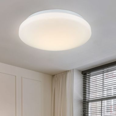 LED corridor light, metal, warm white, round, D 26cm