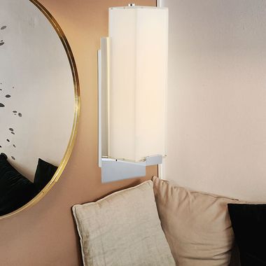 LED wall lamp made of satined glass for your dining room ABRUZZO