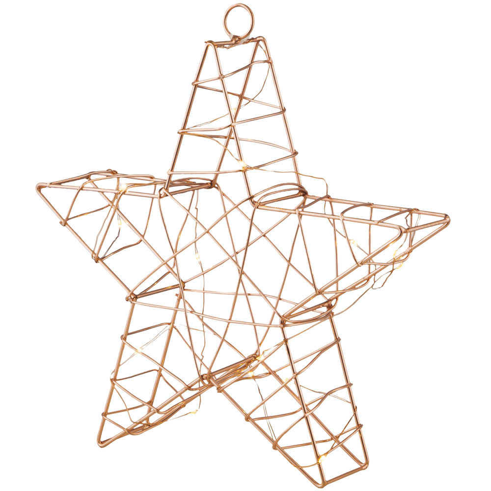 LED Weihnachtsstern, Metall, Kupfer, H 25 cm | ETC Shop