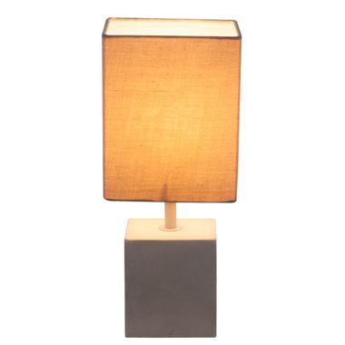 Lampa stołowa, tekstylna, szara, wys. 30 cm