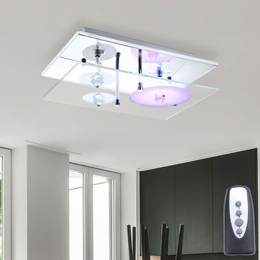Deckenleuchte mit RGB LED Farbwechsler und Fernbedienung