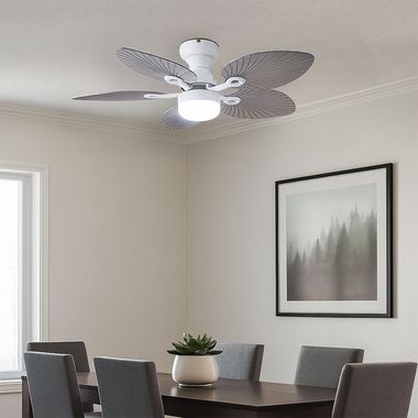 LED ceiling fan, dimmable, remote control, forward/reverse, D 107 cm