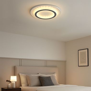 LED plafondlamp, grijs wit, kristallen, CCT, D 35 cm