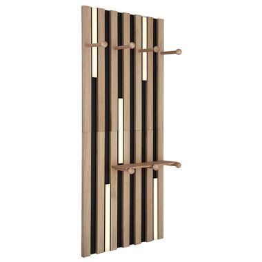 LED-wandlamp, metaal, mat zwart, USB-uitgang, H 110 cm