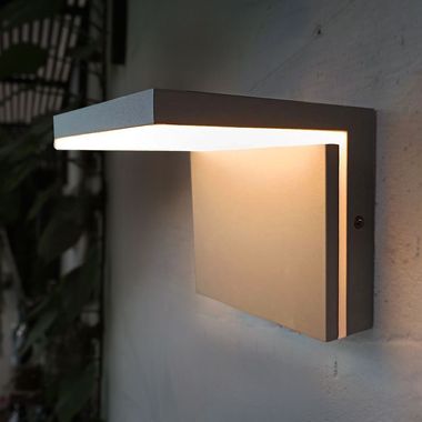 Applique LED, lampe d'extérieur, aluminium anthracite, H 14,5 cm