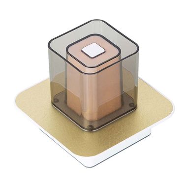 Lampada da tavolo a LED, touch dimmer, batteria ricaricabile, oro, L 12 cm