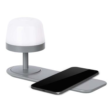 Lampada da tavolo a LED, interruttore a 3 livelli, grigio, L 24,5 cm