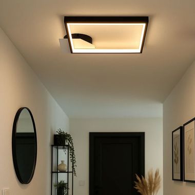 Lampa sufitowa LED, metal, czarny, L 29 cm