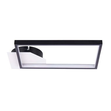 LED ceiling light, black, opal, L 31.6 cm