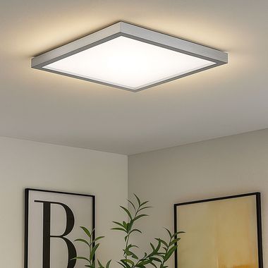 Lampa sufitowa LED, aluminium, srebrna, podświetlenie, 3000 lm
