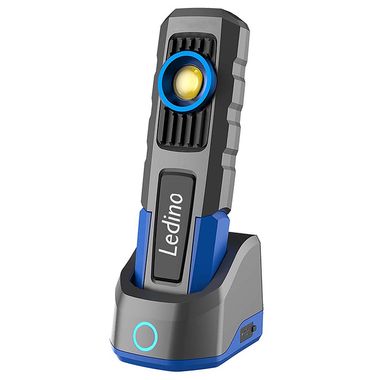 LED Handleuchte, Aluminium, Schwarz, Akku, H 24 cm