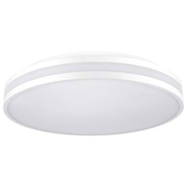 LED Deckenleuchte, Notlichtfunktion, Glas, Weiß, D 30 cm