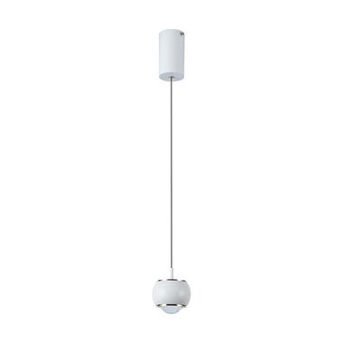 LED pendant light, metal, white, H 123 cm