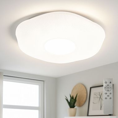 LED Deckenleuchte, weiß, dimmbar, Fernbedienung, D 50 cm