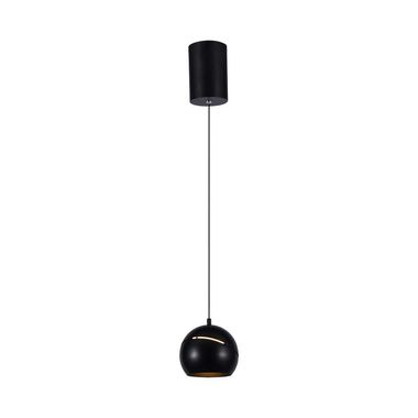 Suspension LED, noire, interrupteur tactile réglable en hauteur, H 150 cm