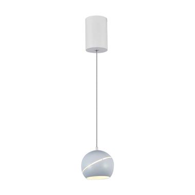 Suspension LED, métal, blanc, hauteur réglable, H 150 cm