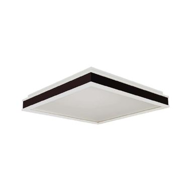 LED plafondlamp, vierkant, zwart, neutraal wit, L 45 cm
