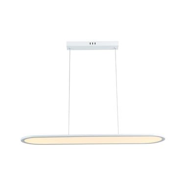 Suspension LED, aluminium, blanc, L 80 cm