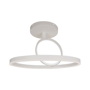 Lampada da soffitto a LED, bianca, design ad anello, D 49,5 cm