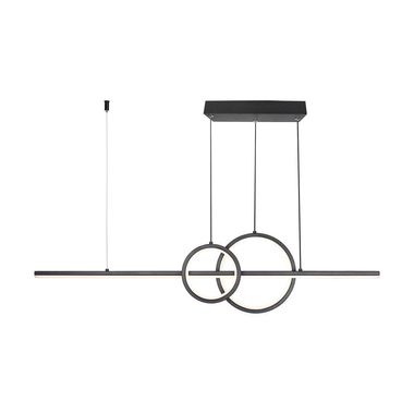 LED Deckenleuchte, Aluminium, Schwarz, 1500 Lumen L 91,5 cm