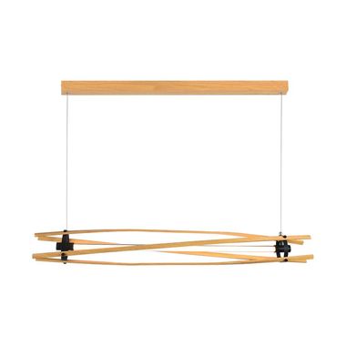 LED hanglamp, metaal, houtzwart, hoge CRI, L 120 cm