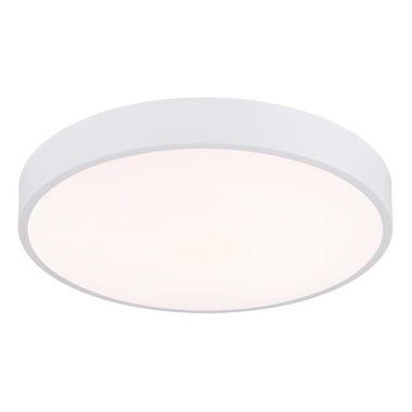 LED plafondlamp, metaal, mat wit, CCT schakelaar, D 37,8 cm
