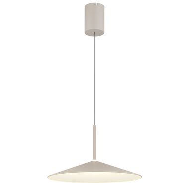 LED Pendelleuchte, Metall, Acryl, sandfarben, 4000K, D47,5cm