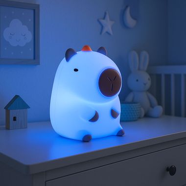 LED Tischleuchte, braun, Akku, Touchdimmer, Timer, H 12,2 cm