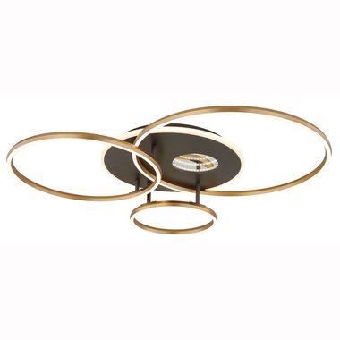 Plafonnier LED, effet 3D, télécommande, anthracite, L 90 cm