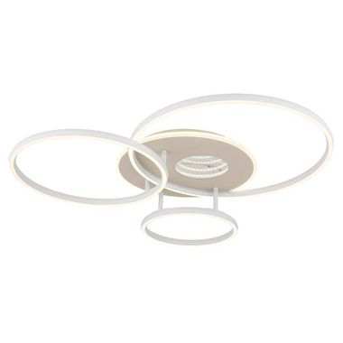 LED Deckenlampe, 3D-Effekt, Fernbedienung, sand, L 80,7 cm