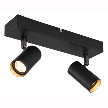 LED Deckenleuchte, Metall, schwarz matt, schwenkbar, L 26 cm